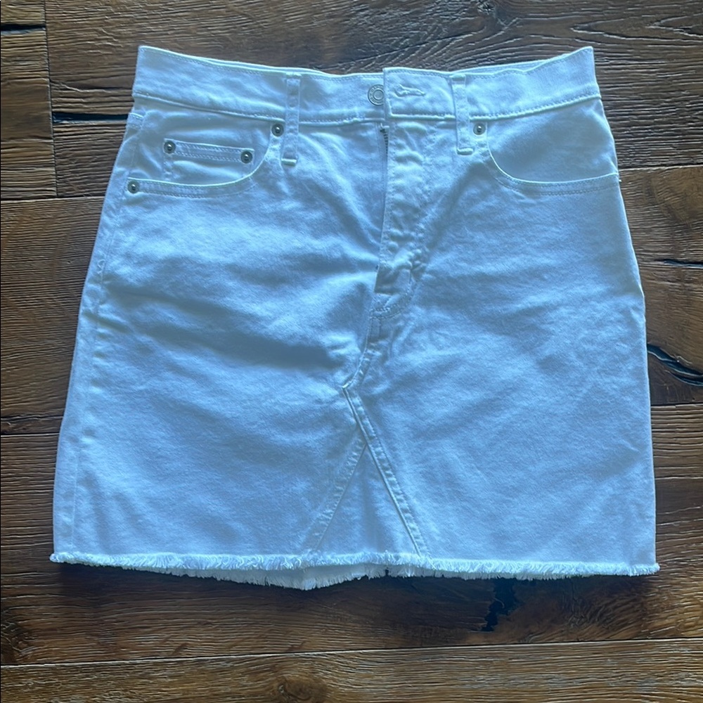 Gap White Denim Skirt